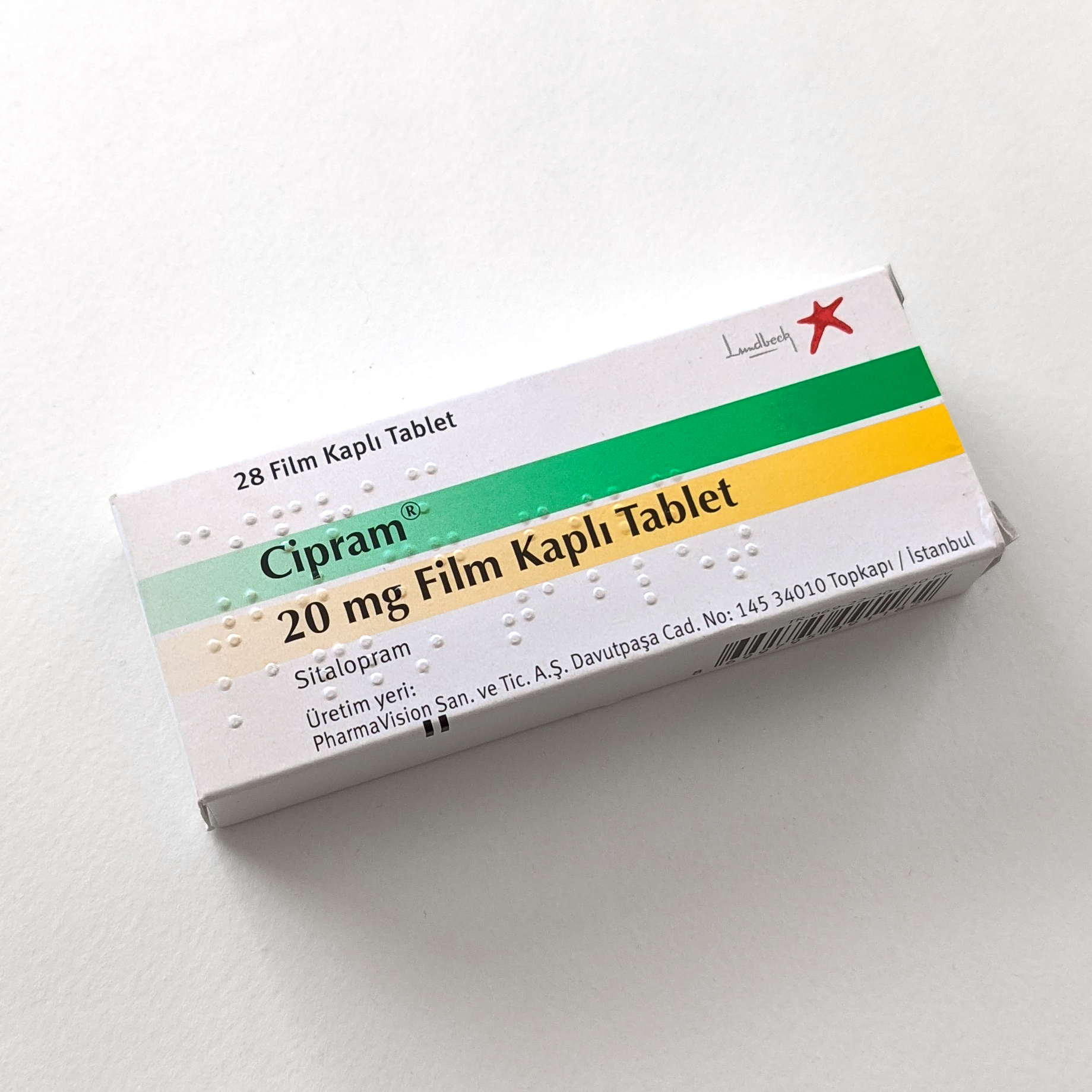 Cipram 20mg, Original, Turkey, (Citalopram) | Pakistan's